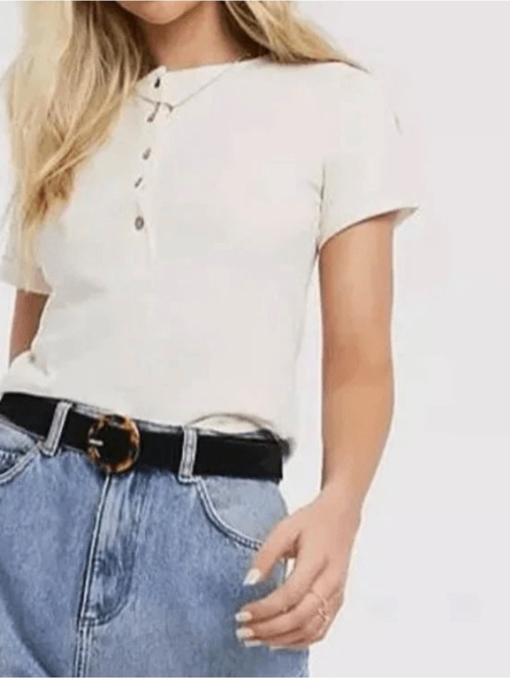 Free People What’s Up Henley Tee- Ivory